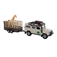 Kids Globe Land Rover met giraffe trailer