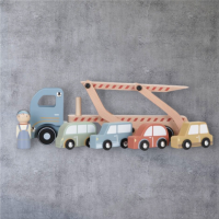 Houten Truck Met Oplegger en Auto’s - Little Dutch