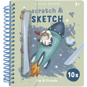 Little Dutch kras- en tekenboek Scratch and Sketch Jim & Friends