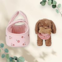 Knuffelhond Jackie in Tas - Little Dutch