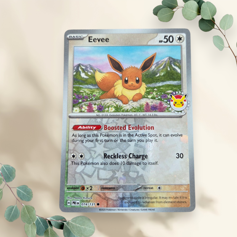 Eevee (Pokemon Day) 2025 Prismatic Evolutions 074/131 - Pokémon