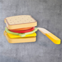 Small Foot - Houten Speeleten Sandwich met Bestek, 7dlg